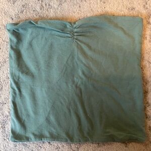 Top shop teal sea green tube top with scrunch detail